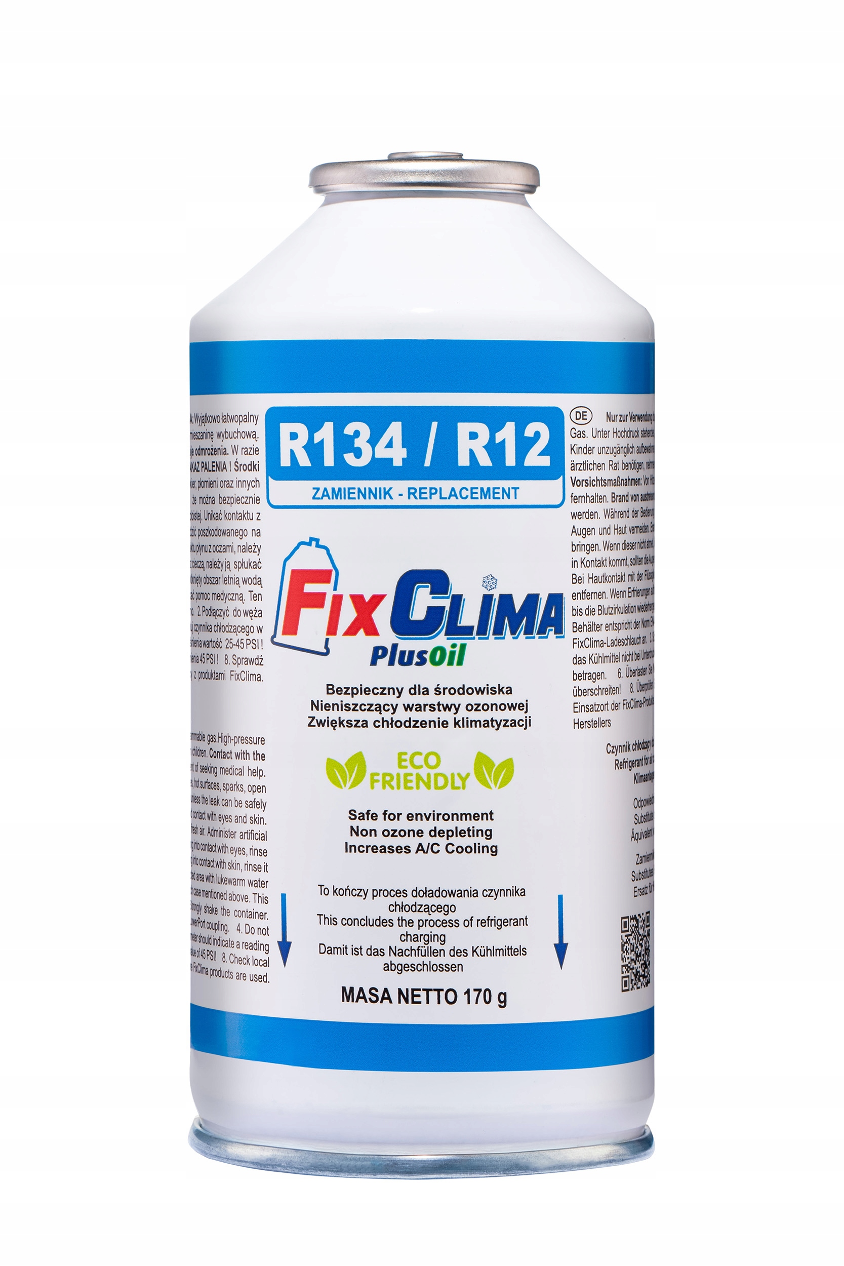 ZESTAW DO NAPEŁNIENIA KLIMATYZACJI CZYNNIK R134a Producent FixClima