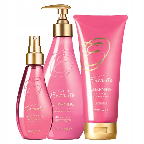 

Avon Encanto Charming Zestaw Mgiełka Balsam Żel