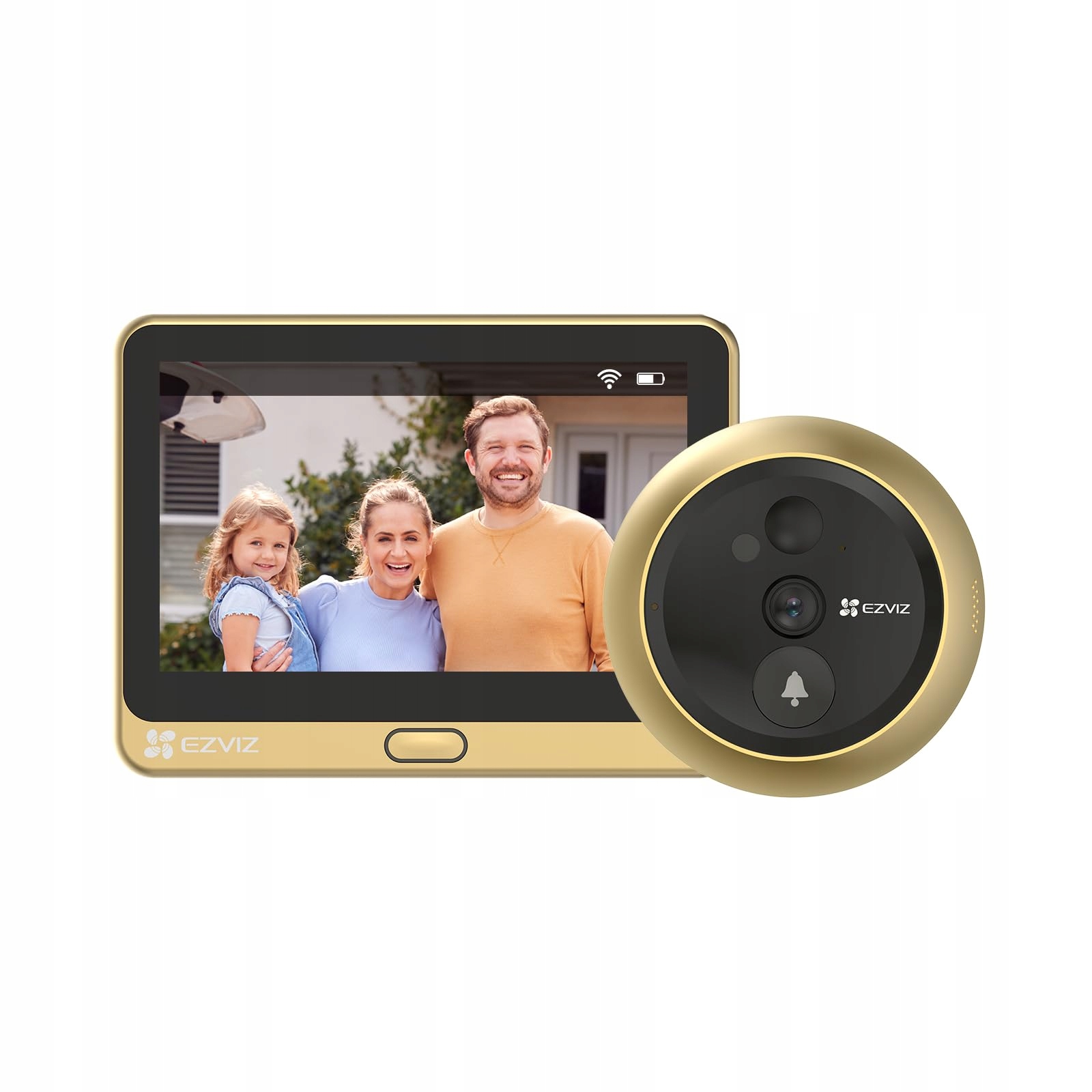 EZVIZ Wideodomofon 2MP 4,3 Cala WiFi 155° Detekcja Osób Dwukierunkowe Audio