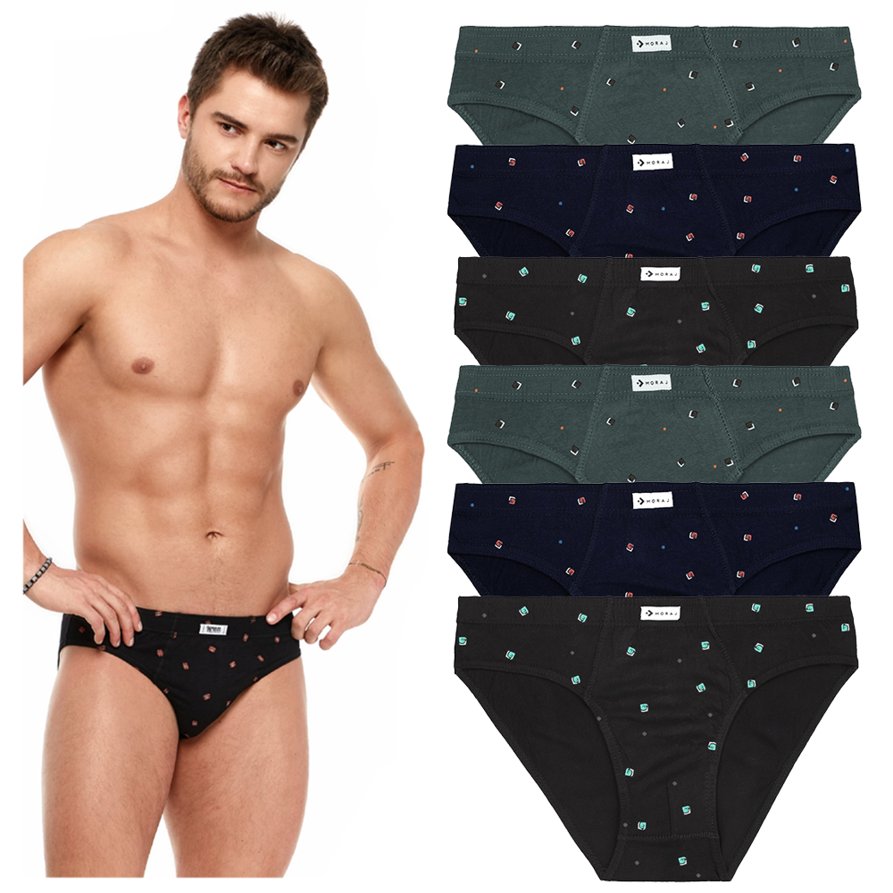 6x Majtki Slipy Męskie Slipki Bawełniane 100% Duże Rozmiary Moraj r. 4XL