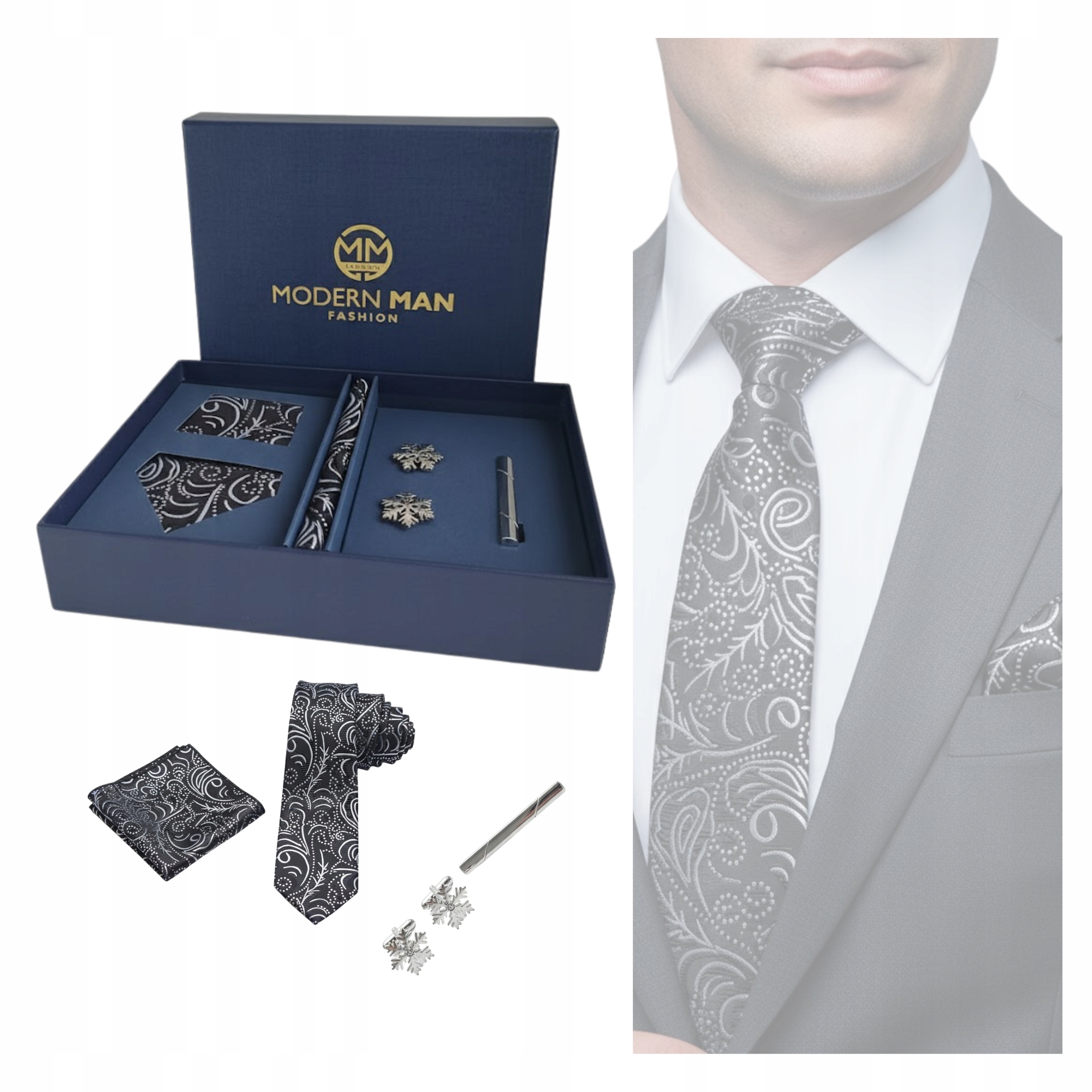 Dárek Dárková Sada Motýlek Sponky Kapesníček Pro Něj Den Prarodičů