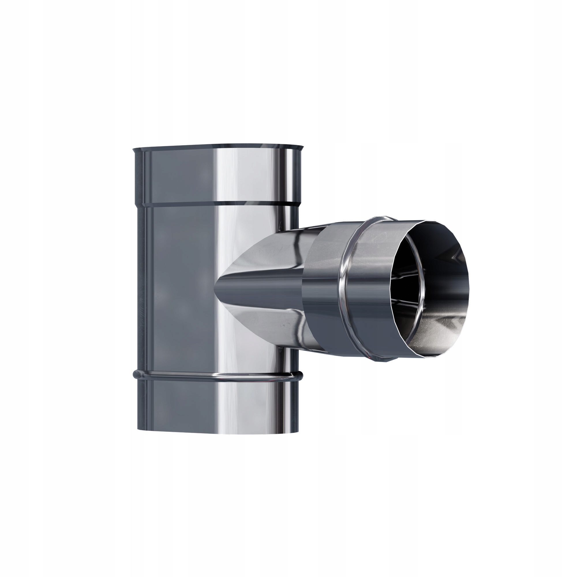 Ko T-rozdělovač žáruvzdorný oválný 130x240 mm gr 0,8 mm 90 stupňů komínová vložka
