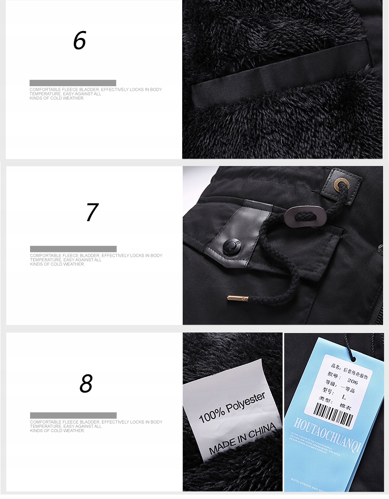 KURTKA MĘSKA ZIMOWA PARKA DŁUGA PŁASZCZ Z KAPTUREM OCIEPLANA GRUBA CIEPŁA Długość rękawa 66.5 cm