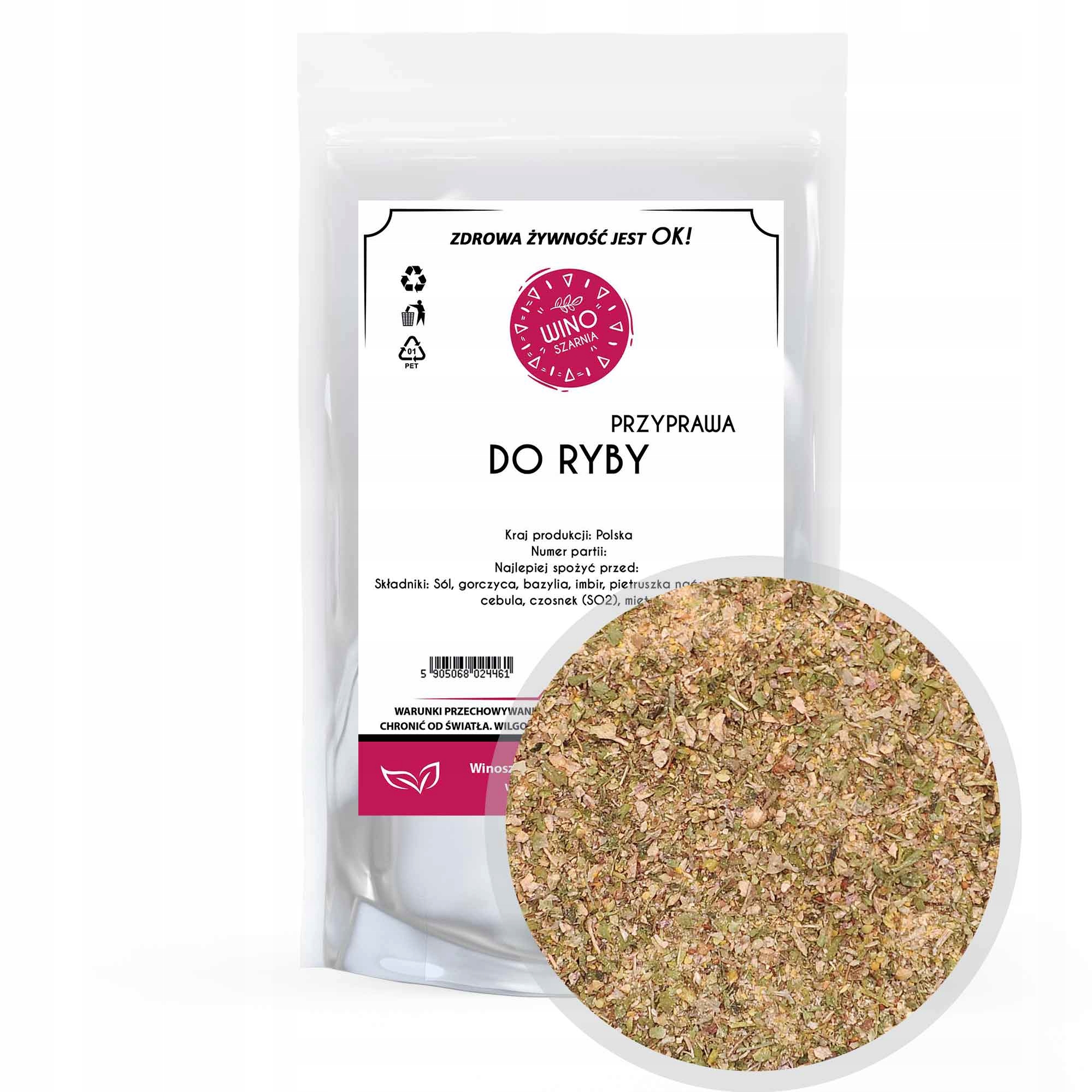Levně 5 x Winoszarnia Koření na ryby 500 g Posilující chuť a vůně