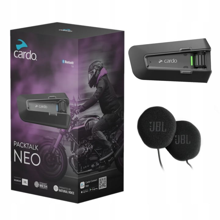 Cardo Packtalk Neo Single Interkom Motocyklový Komunikačný Systém