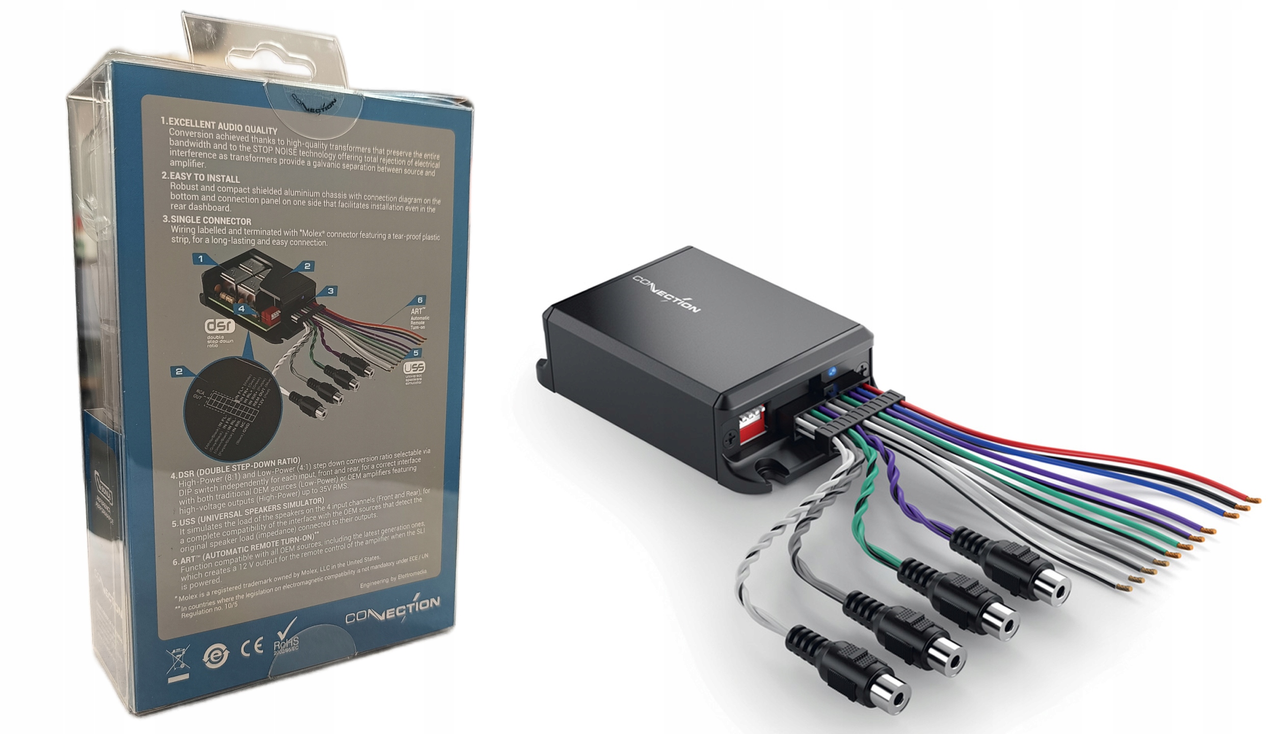 Connection SLI 4.2 4-kanałowy konwerter High-Low RCA