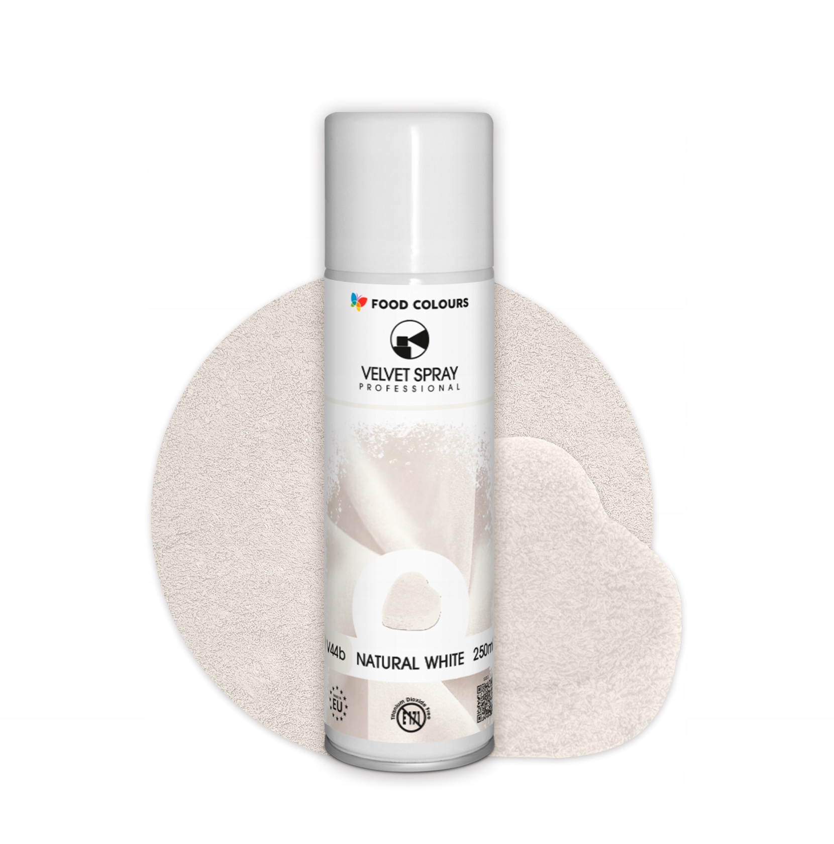 Levně id_5612 Cukrářský Semiš Velvet Food Colours Bílý 250 ml Sprej Dort