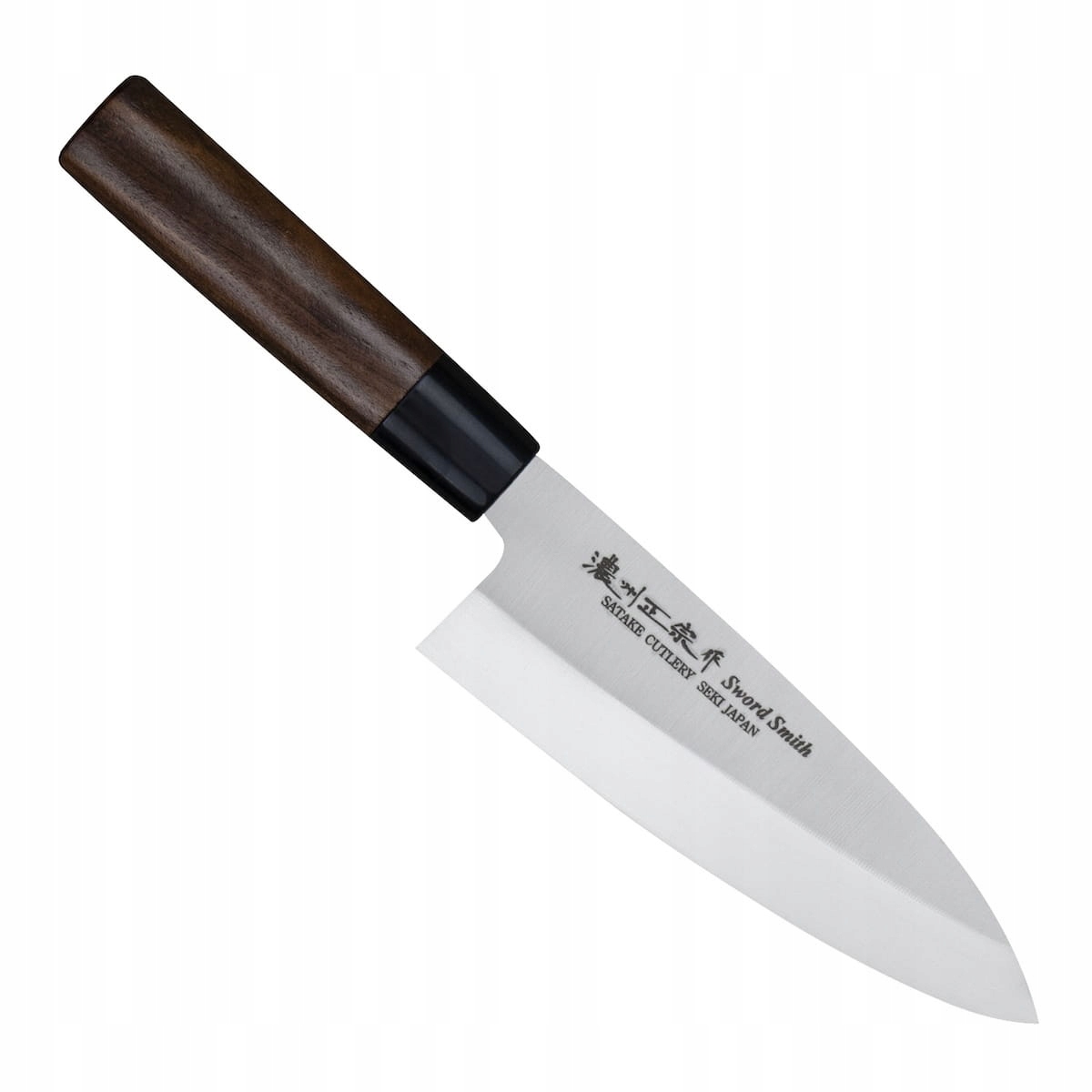 Satake Kenta Walnut Japonský ostrý kuchynský nôž Deba na filetovanie 16 cm