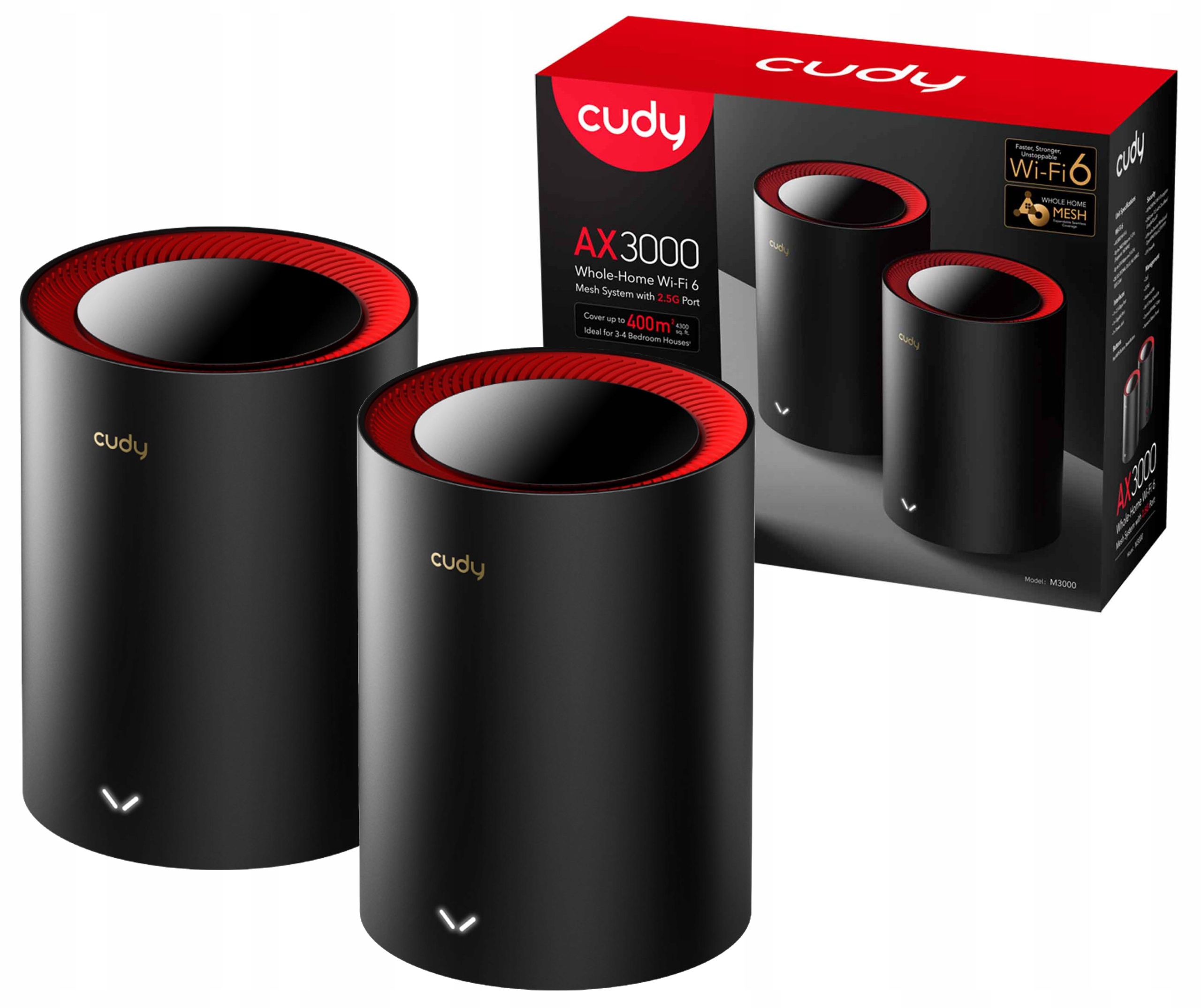 Access Point Cudy M3000(2-PACK)-BLACK 802.11ax (Wi-Fi 6)