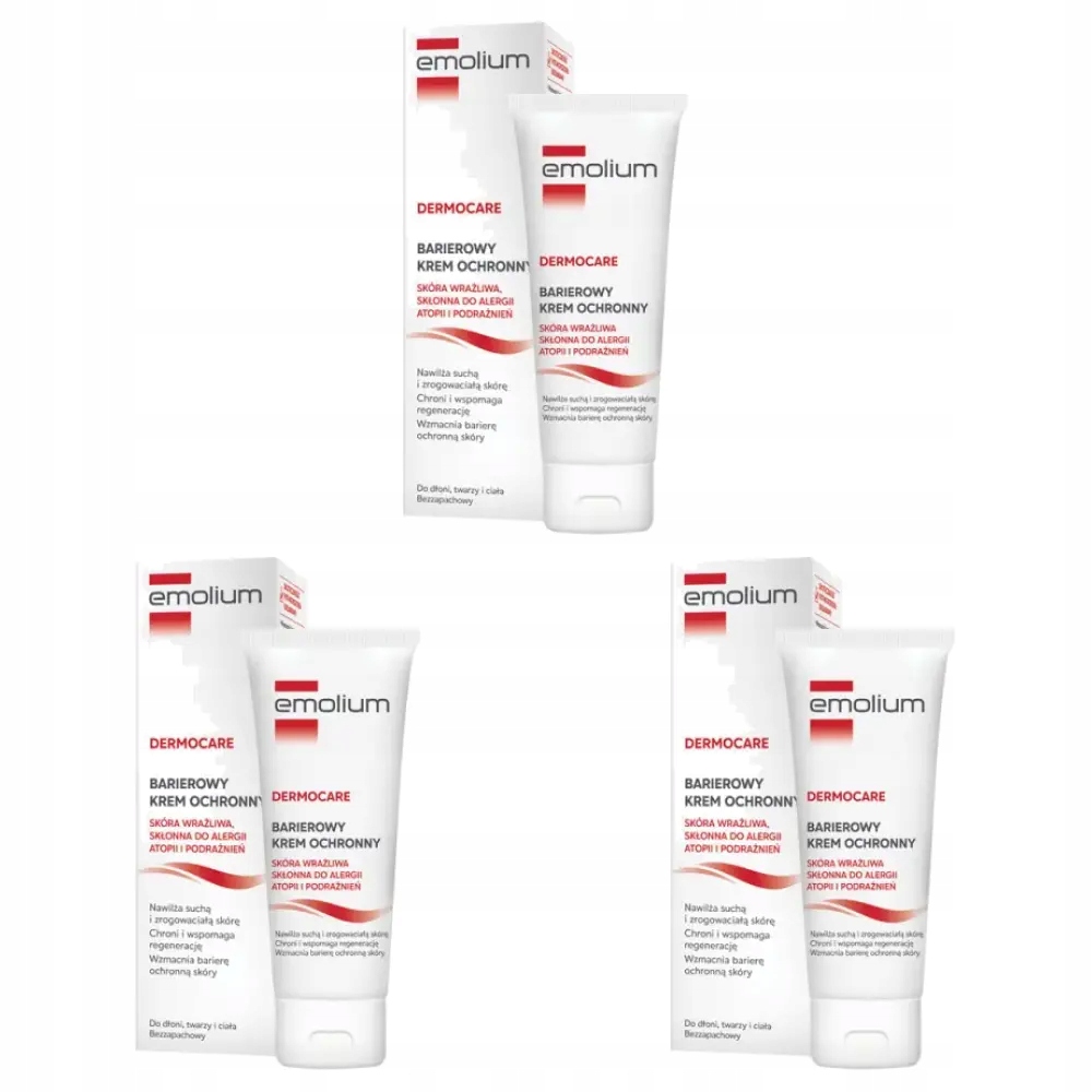 3x Emolium Krem barierowy ochronny, 75 ml