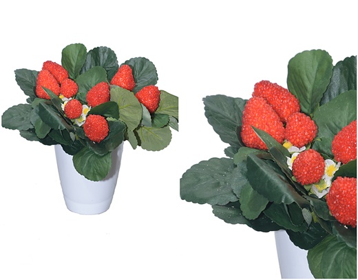 

Sztuczne Truskawki Kwiaty Owoce Liście W Doniczce