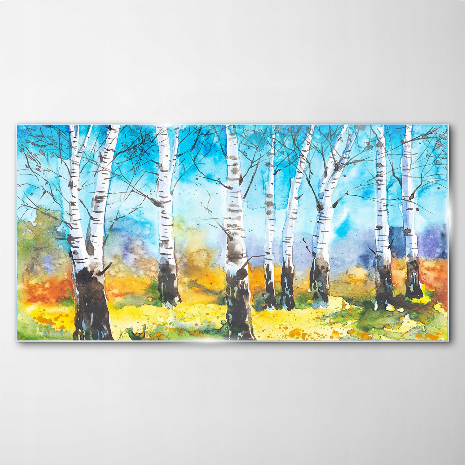 

Nowoczesny obraz szklany z nadrukiem Las 140x70 cm