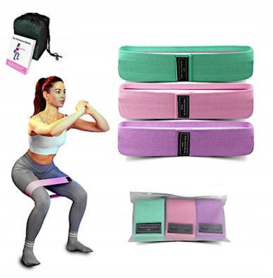 GUMY OPOROWE TAŚMY MATERIAŁOWE DO ĆWICZEŃ 3szt