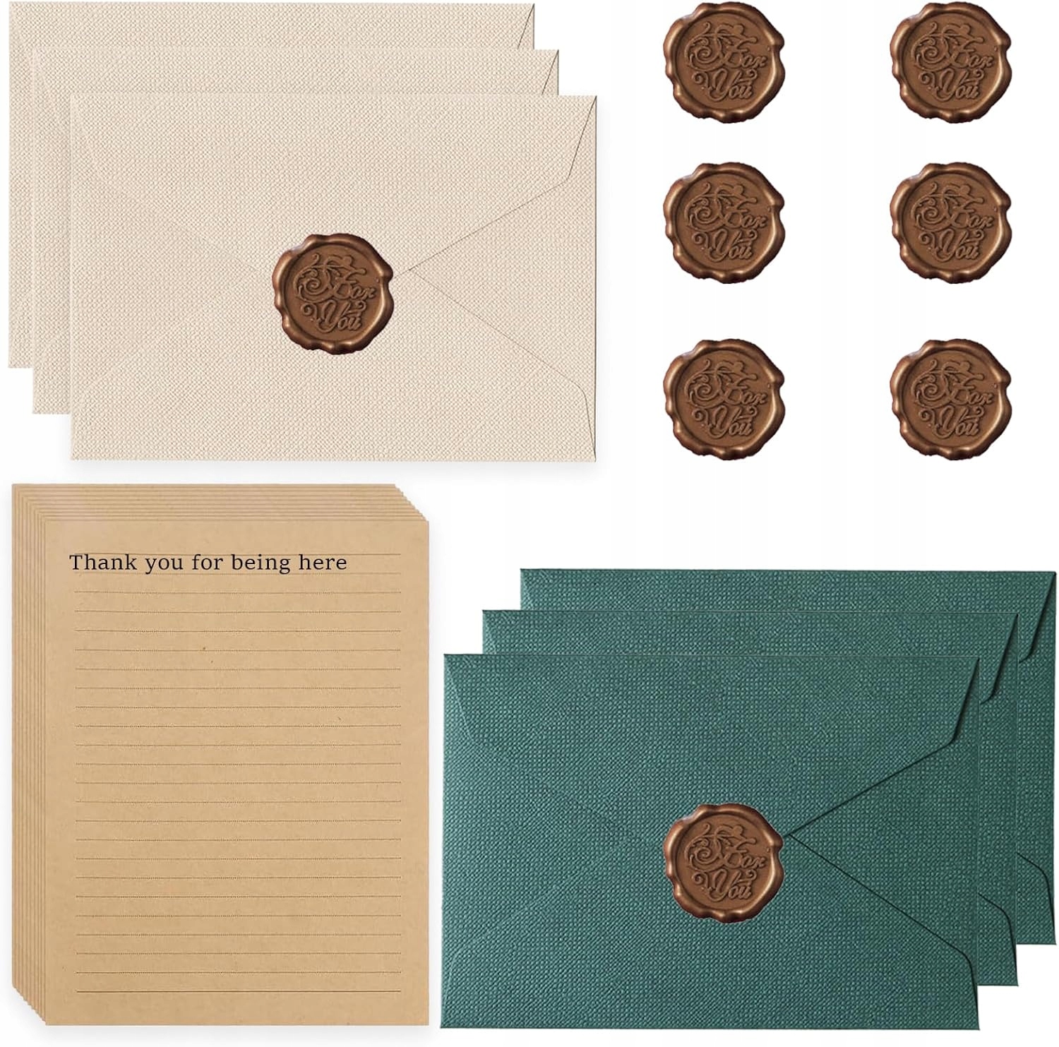 22X Koperty Listowe Zestaw Do Pisania Listów Papeteria Vintage Zaproszenia