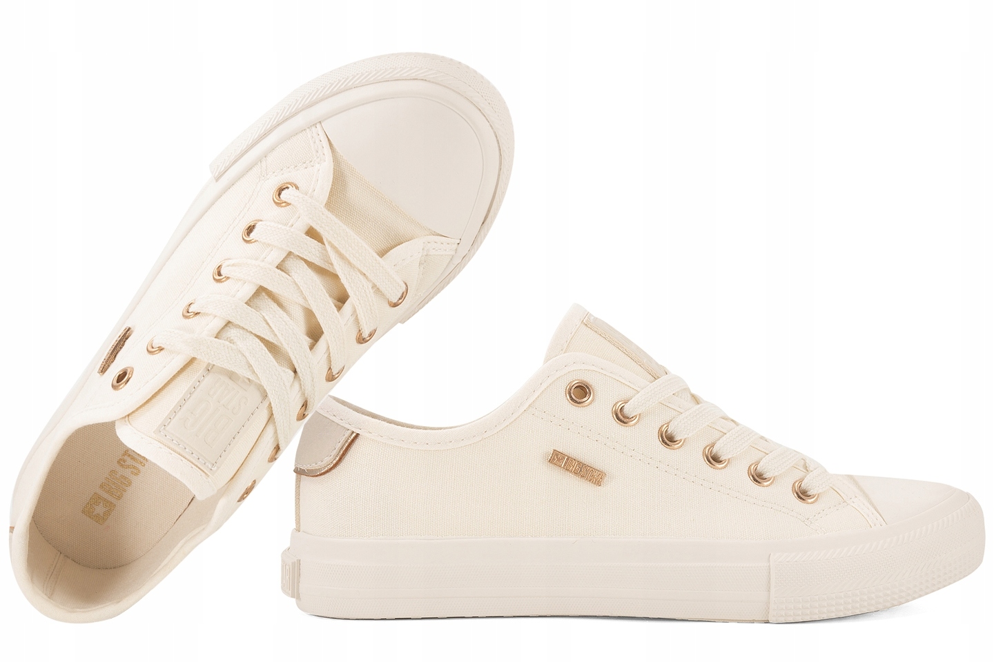 Big Star TT274004 Polokozačky Dámské Tenisky Textilní béžové, béžová, velikost 39