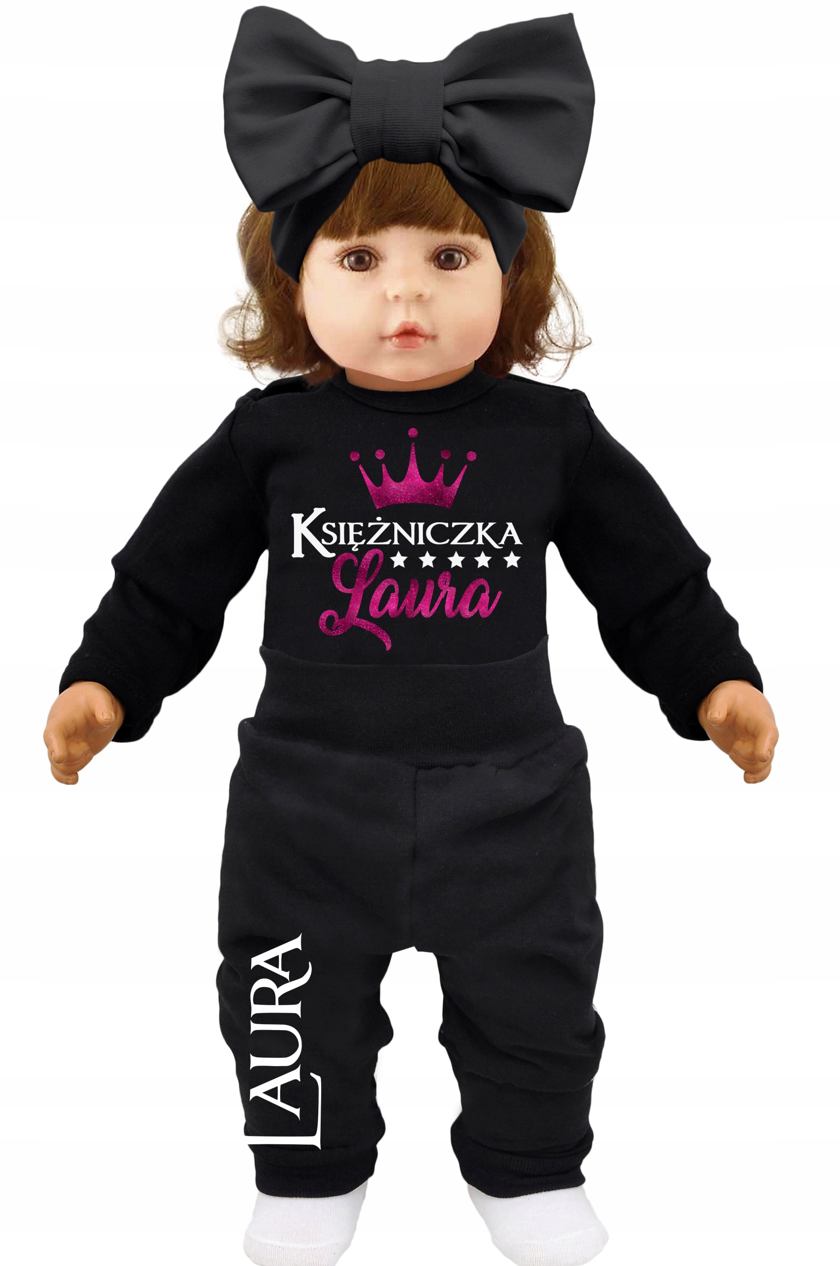 Komplet BODY SPODNIE Księżniczka IMIĘ DZIECKA r 68 Marka Inna marka