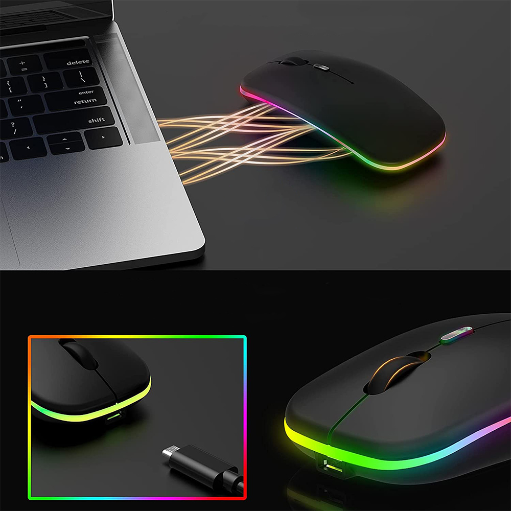 STAZER MYSZKA BEZPRZEWODOWA DO LAPTOPA KOMPUTERA PODŚWIETLANA RGB 2.4 GHz Producent RALTEK