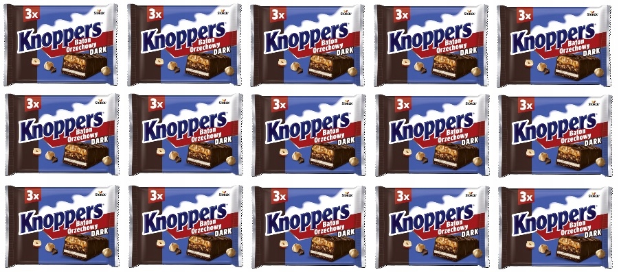 15x 120g Knoppers Baton Orzechowy Dark 3-pak Karton