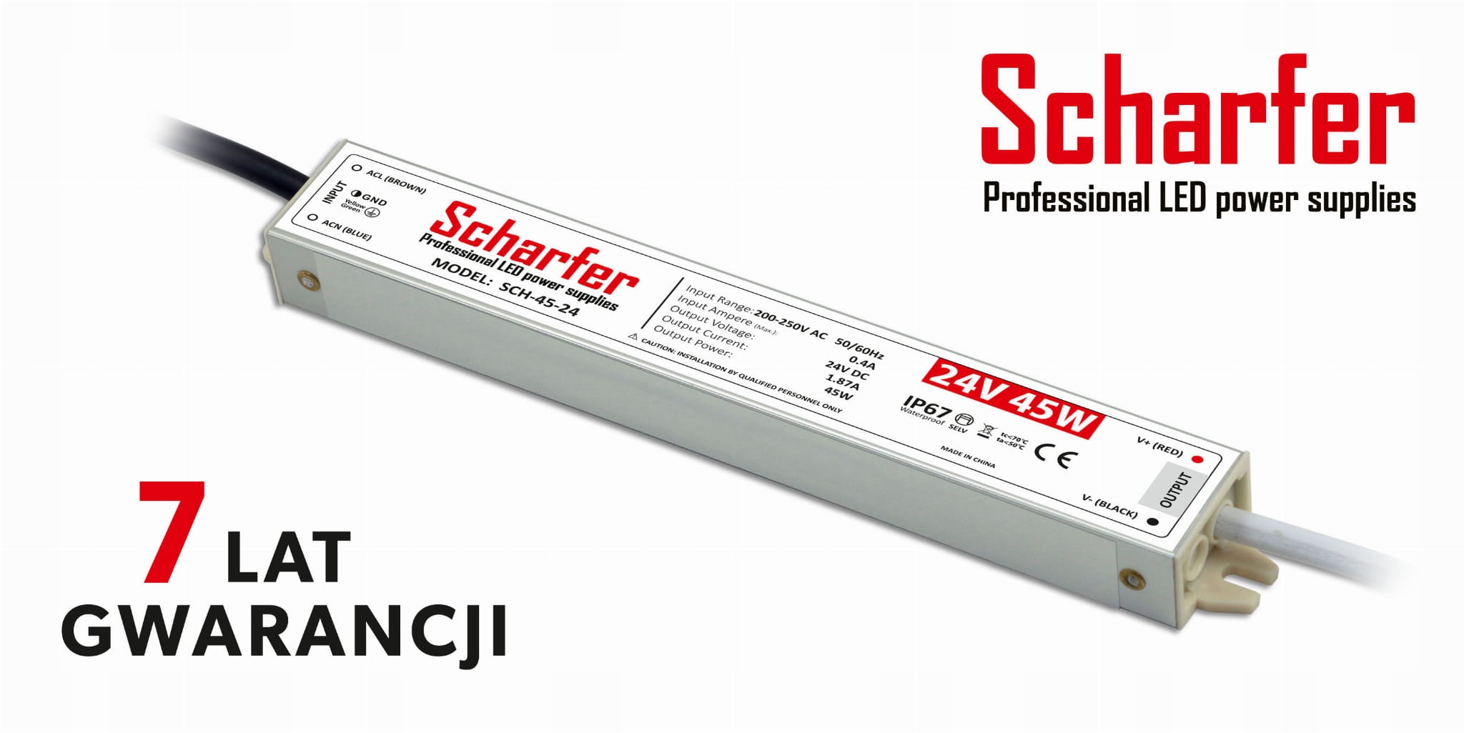 

Zasilacz Led hermetyczny 24V 45W Scharfer 7Y