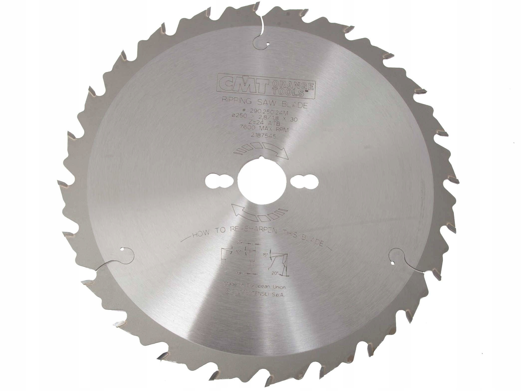 

Cmt Tarcza Tnąca Hm 250x30 24Z Piła Drewno