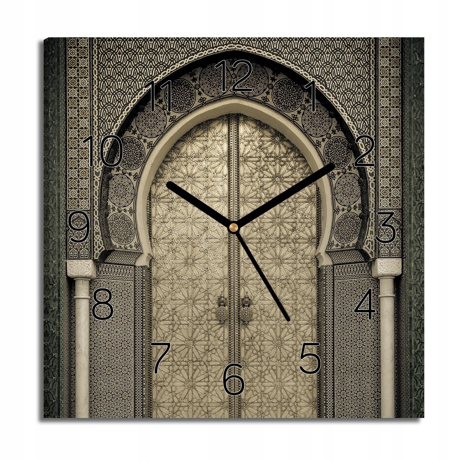hodiny canvas Oblouk ornament maroko moderní 30x30