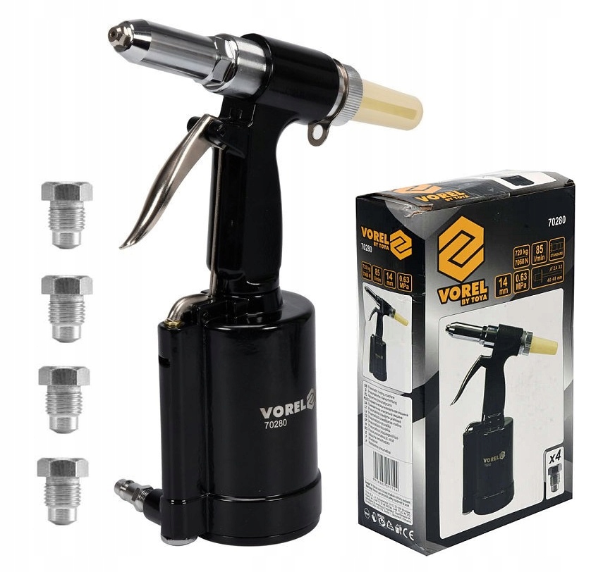 Пневматический КЛЕПАЛЬНЫЙ станок 2,4 3,2 4,0 4,8 мм VOREL
