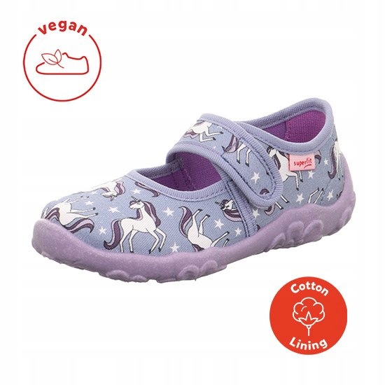 Pantofle Dziecięce Tekstylne Kapcie Superfit Bonny Unicorn Jednorożec R.27