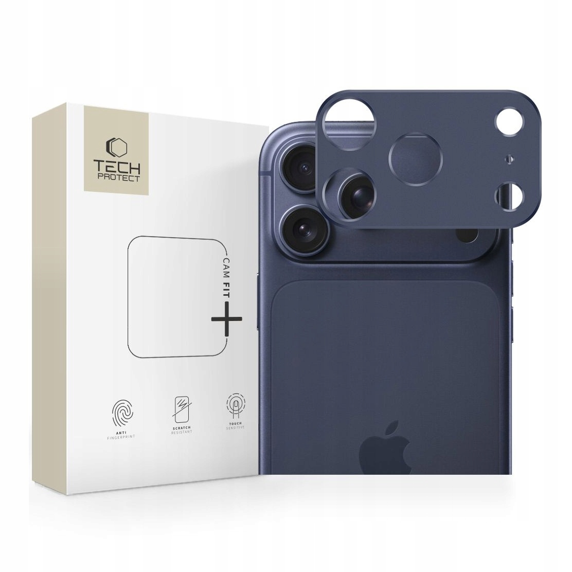 Osłona aparatu do iPhone 17 Pro Max Tech-Protect Camalloy Fit+ niebieska
