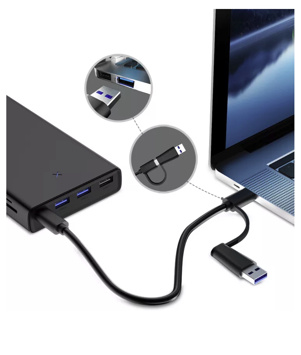 HUB USB-C 4x USB SD/TF Obudowa na Dysk Zastosowanie inne