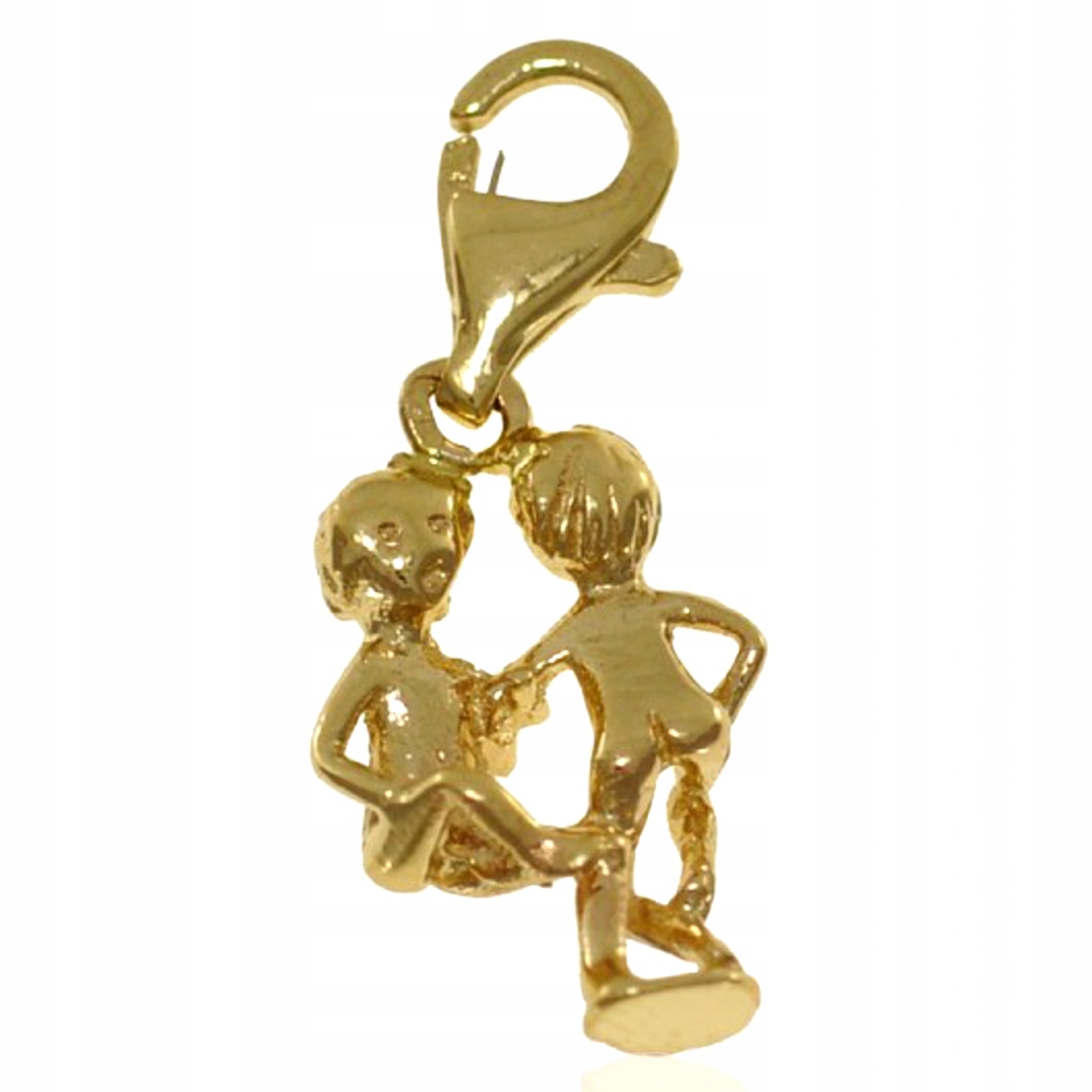 ZŁOTY CHARMS ZNAK ZODIAKU BLIŹNIĘTA ZŁOTO PR. 585