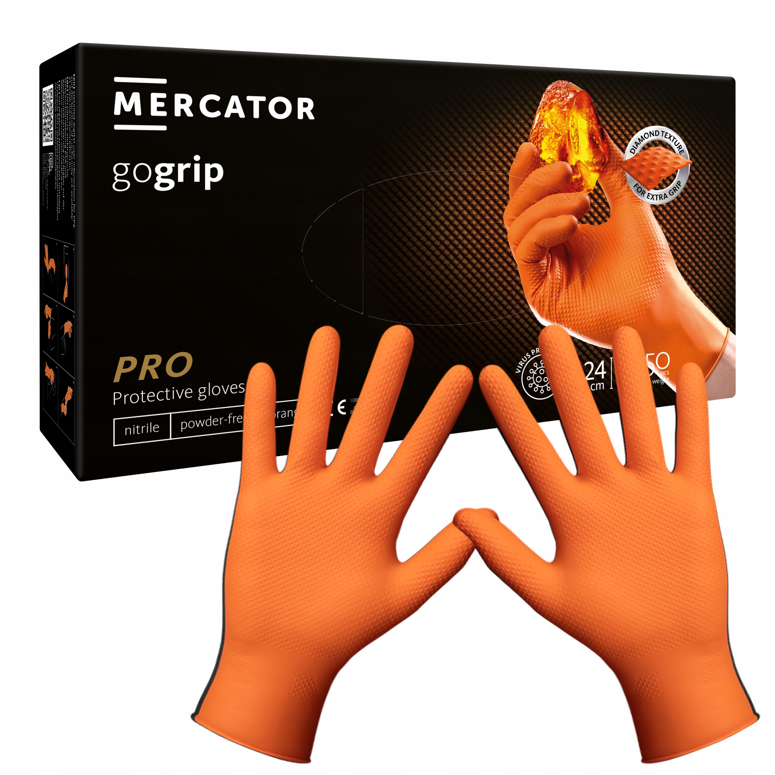 

Rękawiczki Gogrip Orange Profesjonalne L 50szt
