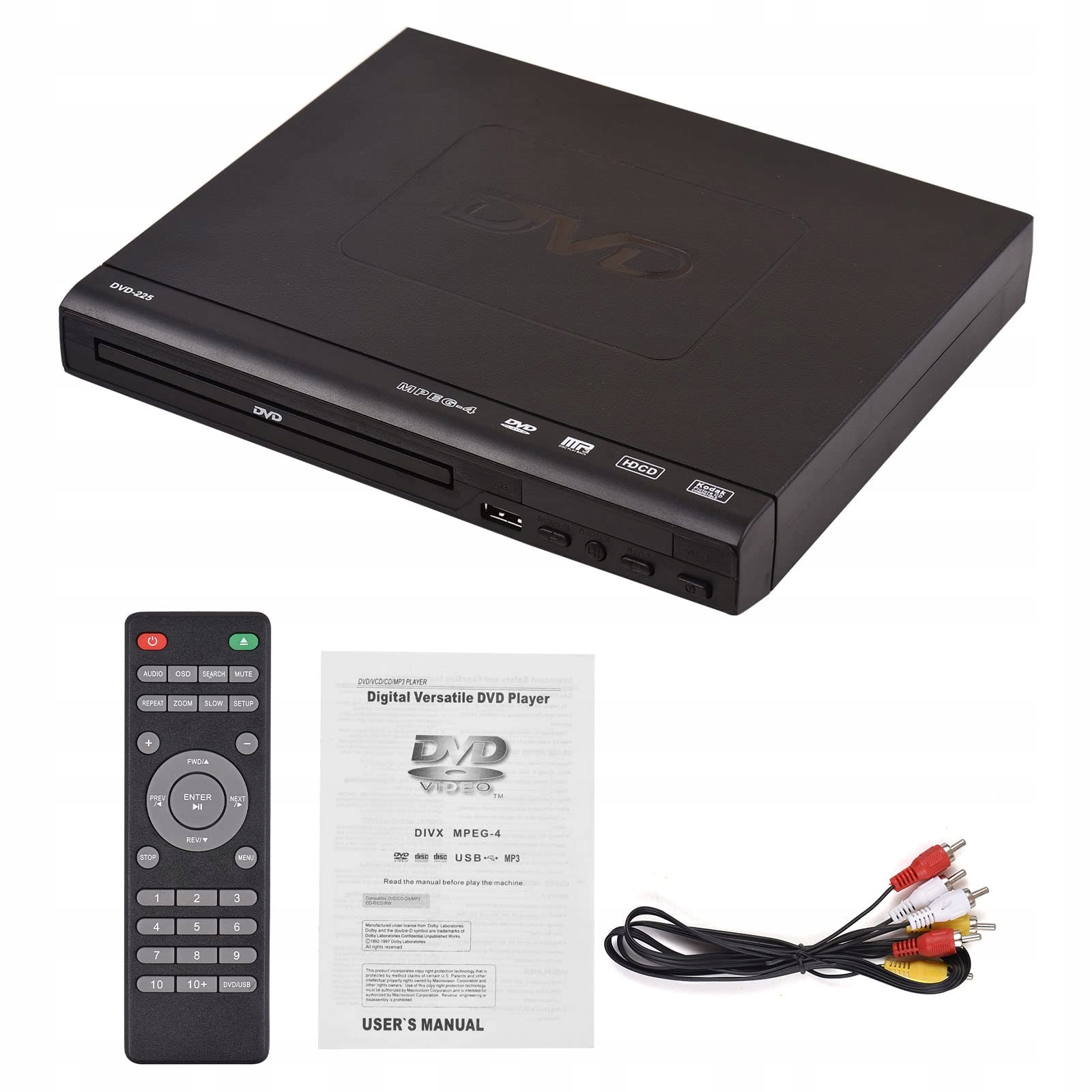 DVD 225 ODTWARZACZ DVD CD USB 3 0 DOLBY 5 1 AV PILOT