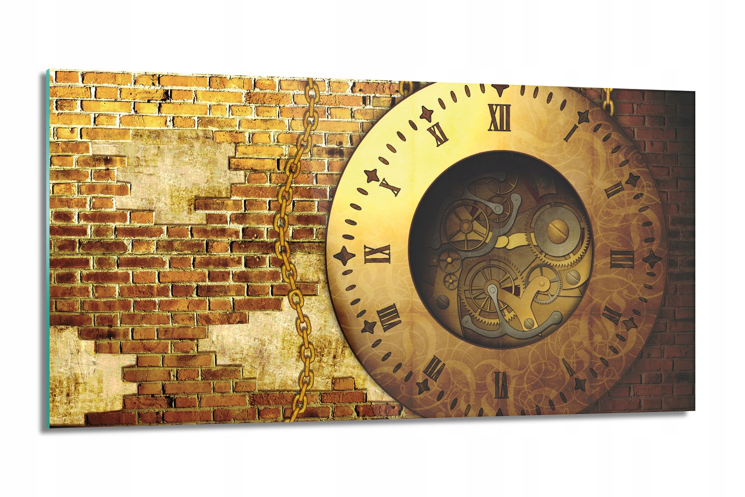 panel do kuchyně skleněný Hodiny mechanismus zeď 100x50