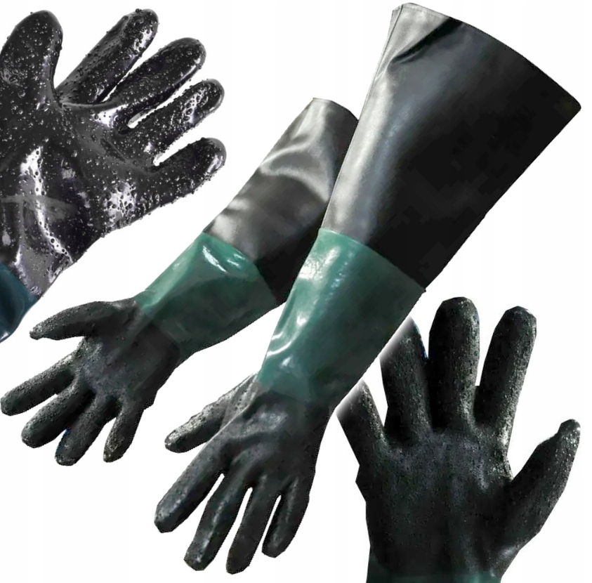 Rękawice Do Piaskowania Piaskarka Winyl Guma Kabinowa Kabina Bass Polska