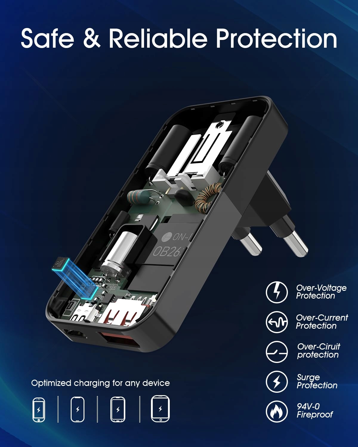 ELEXLINCO Ładowarka USB C 35W 2-Port Szybkie Ładowanie PD 30 Adapter — miniatura 7