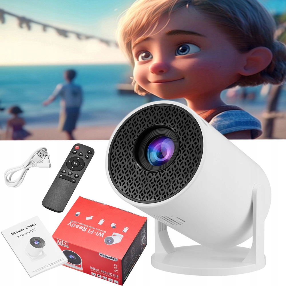 Led projektor Przenośny projektor Hd Z Wi-Fi i Bluetoothem 1920*1080P