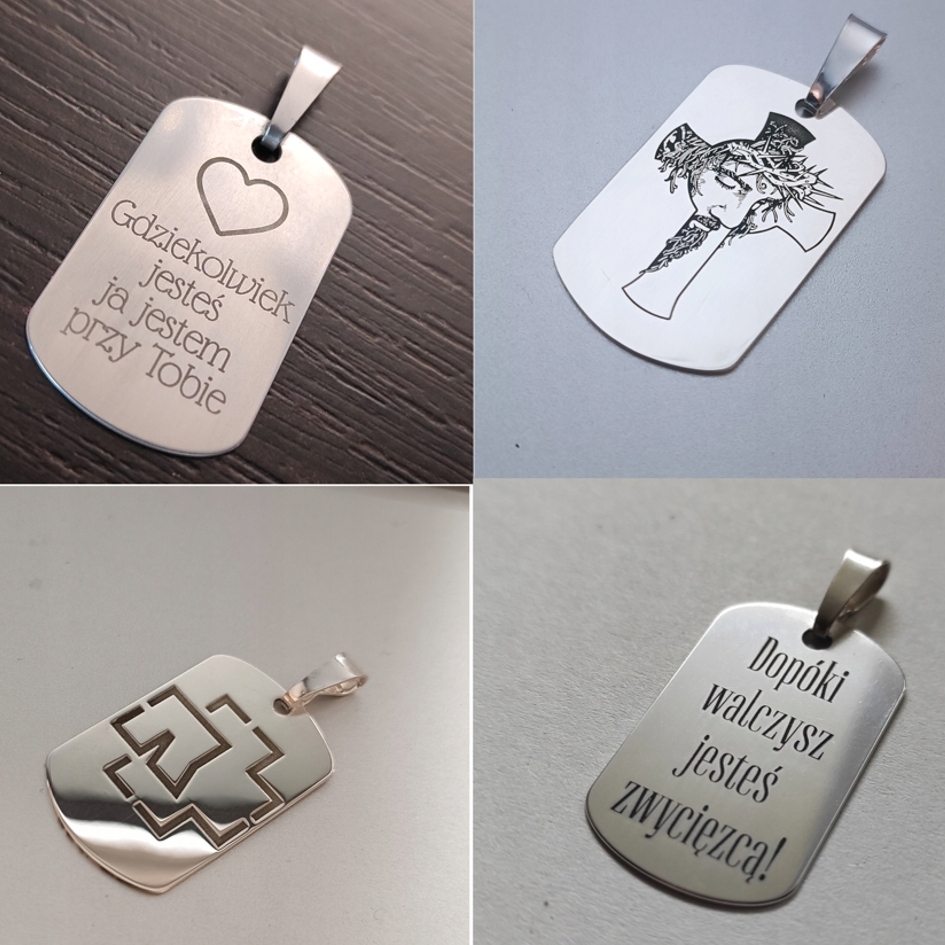 WISIOREK MĘSKI NIEŚMIERTELNIK SREBRO 925 + GRAWER Materiał srebro