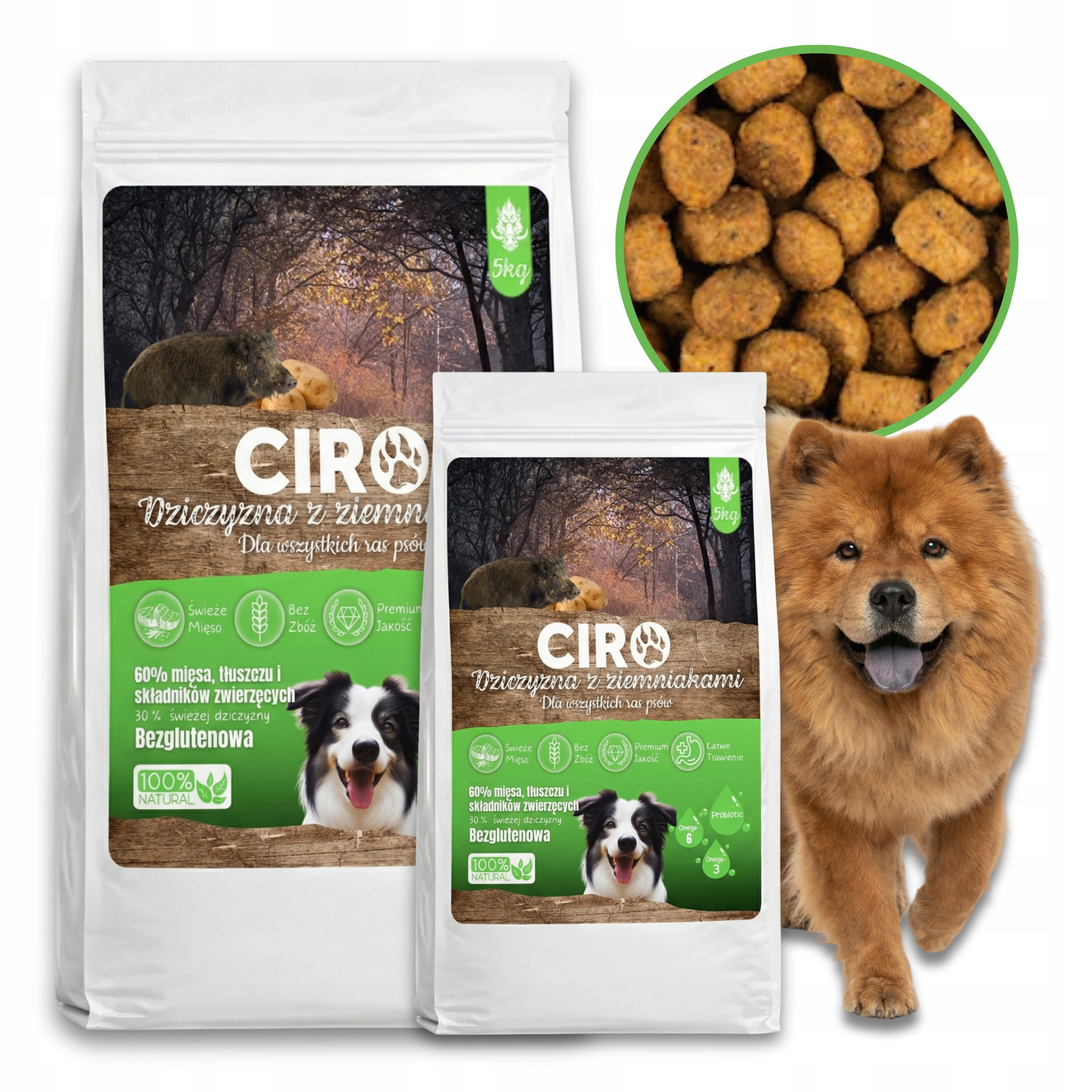 Levně Krmivo Suché Pro Psa Zvěřina S Bramborami Všechna Plemena Ciro 2x 5KG