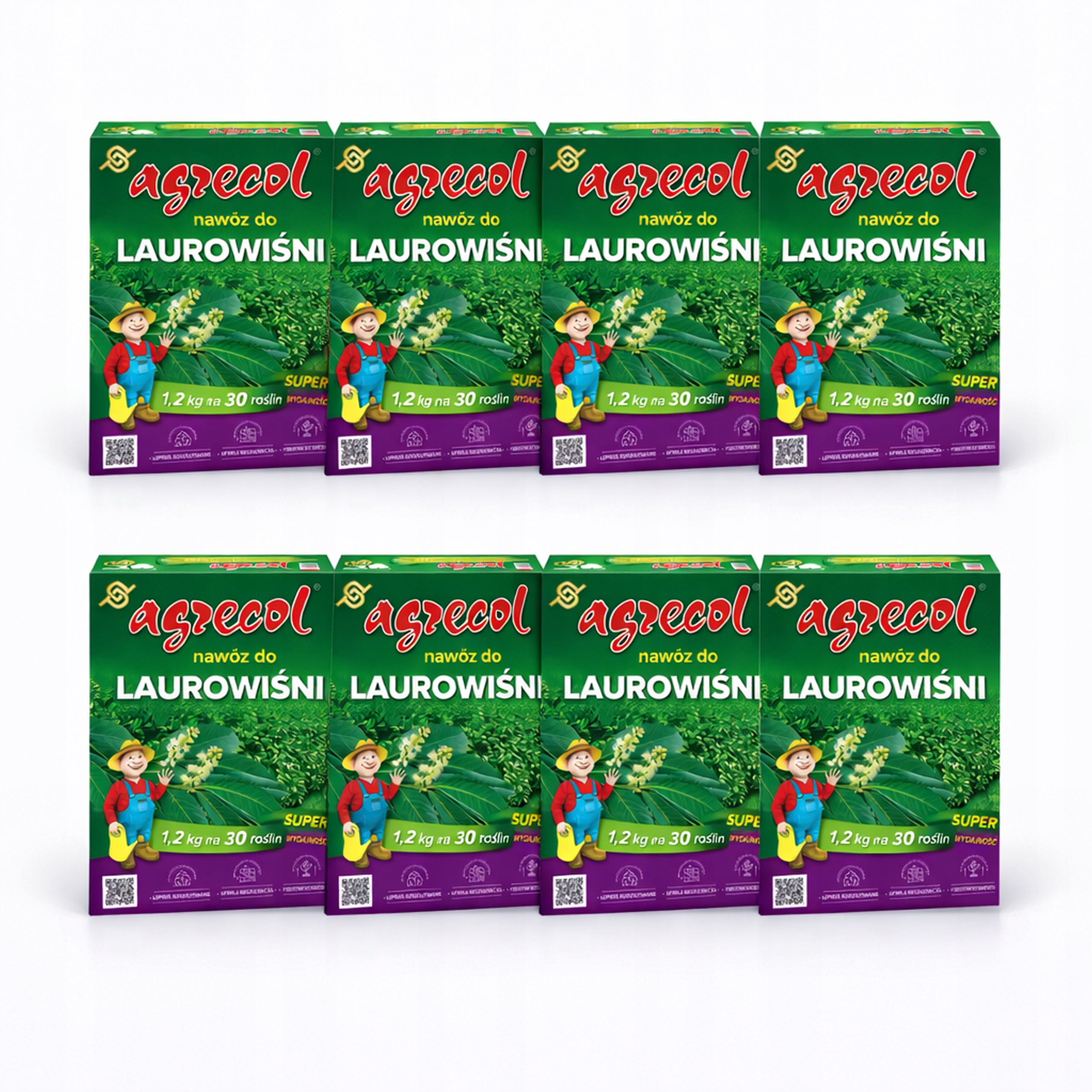 8x Hnojivo pro listnaté ploty vavřínovitého Agrecol granulát 1,2 kg