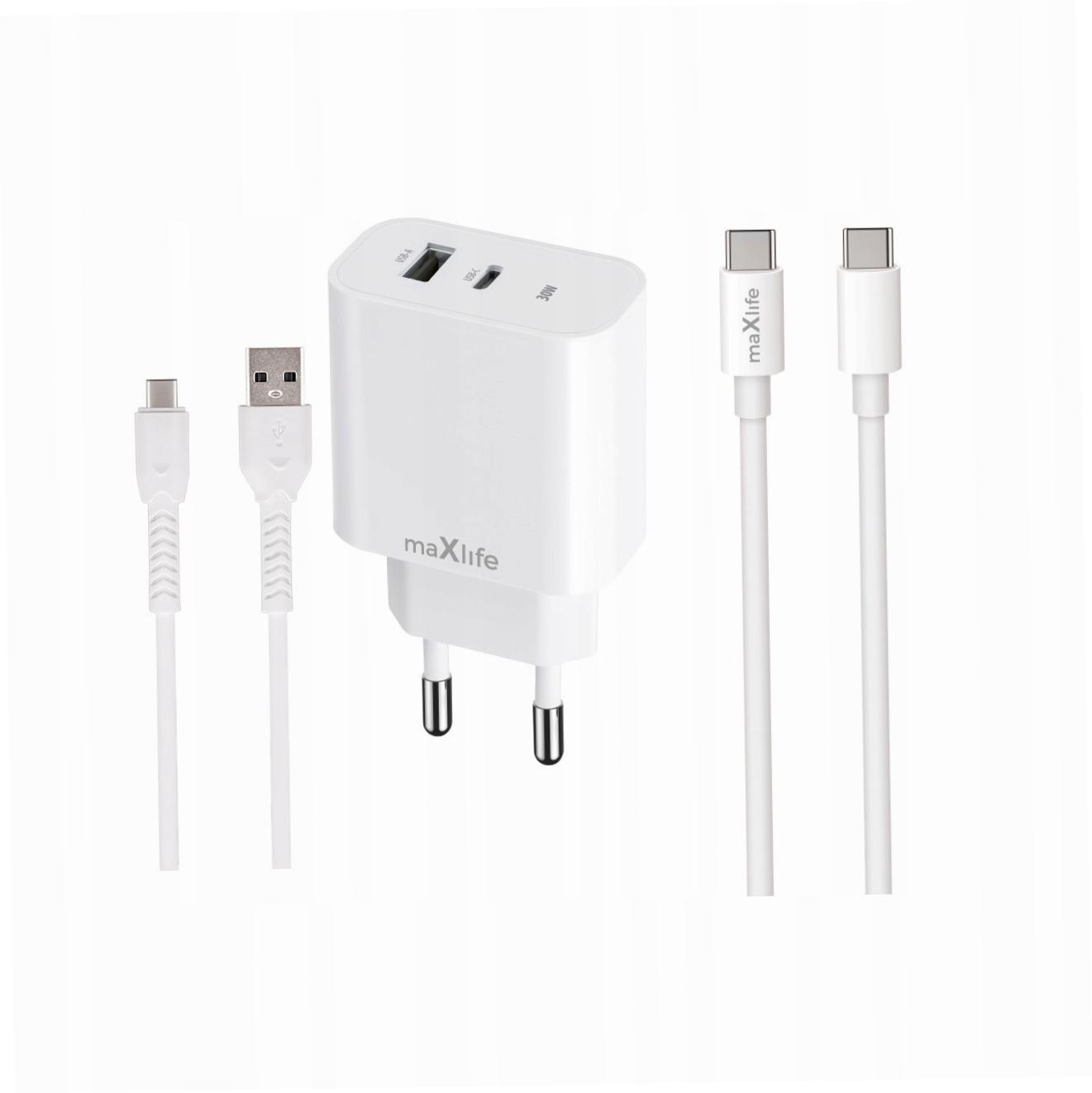 Szybka ładowarka 30W 2 wejścia z kablami Usb-c do Huawei Mate 20 Lite