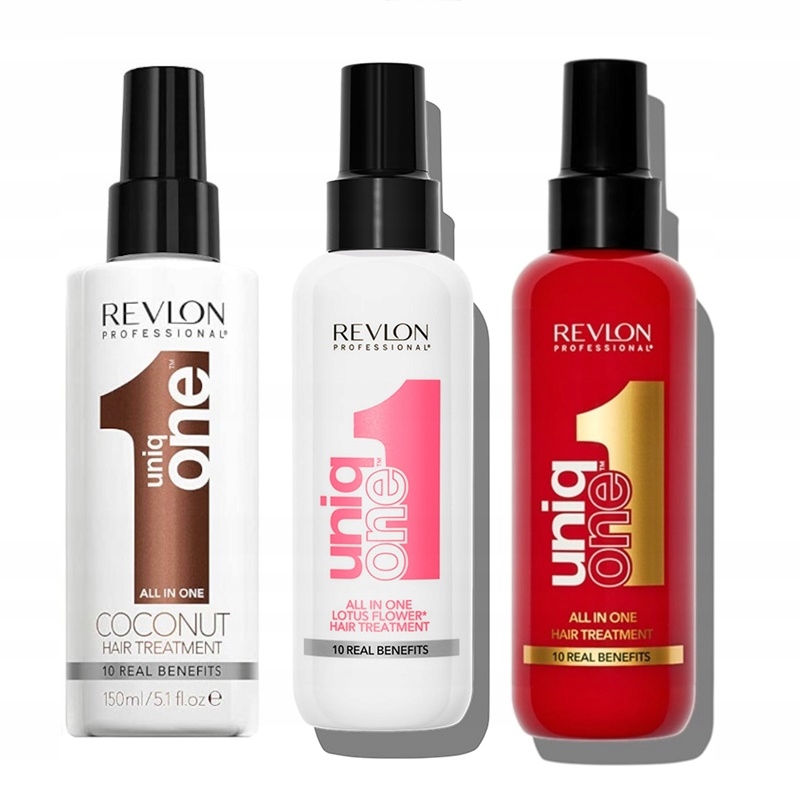 Revlon Uniq One 150 Ml Kokos 150 Ml Lotus 150 Ml kondicionér ve ve spreji