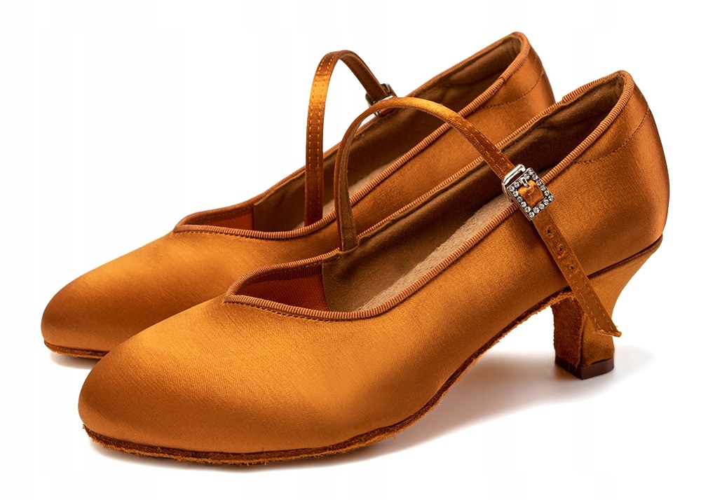 Buty Do Tańca Standardu Delikatne Brązowe 5,5cm