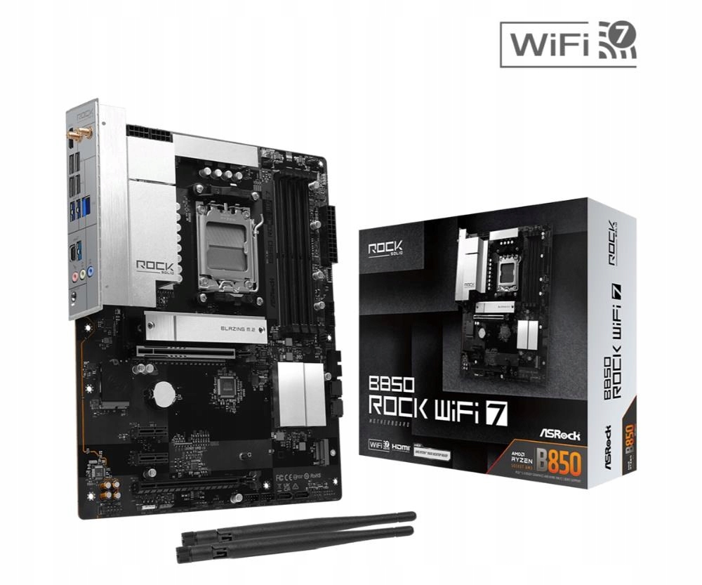 ASRock Mb Sc AM5 B850 Rock WiFi 7, Amd B850, 4xDDR5, 1xHDMI, WiFi, …