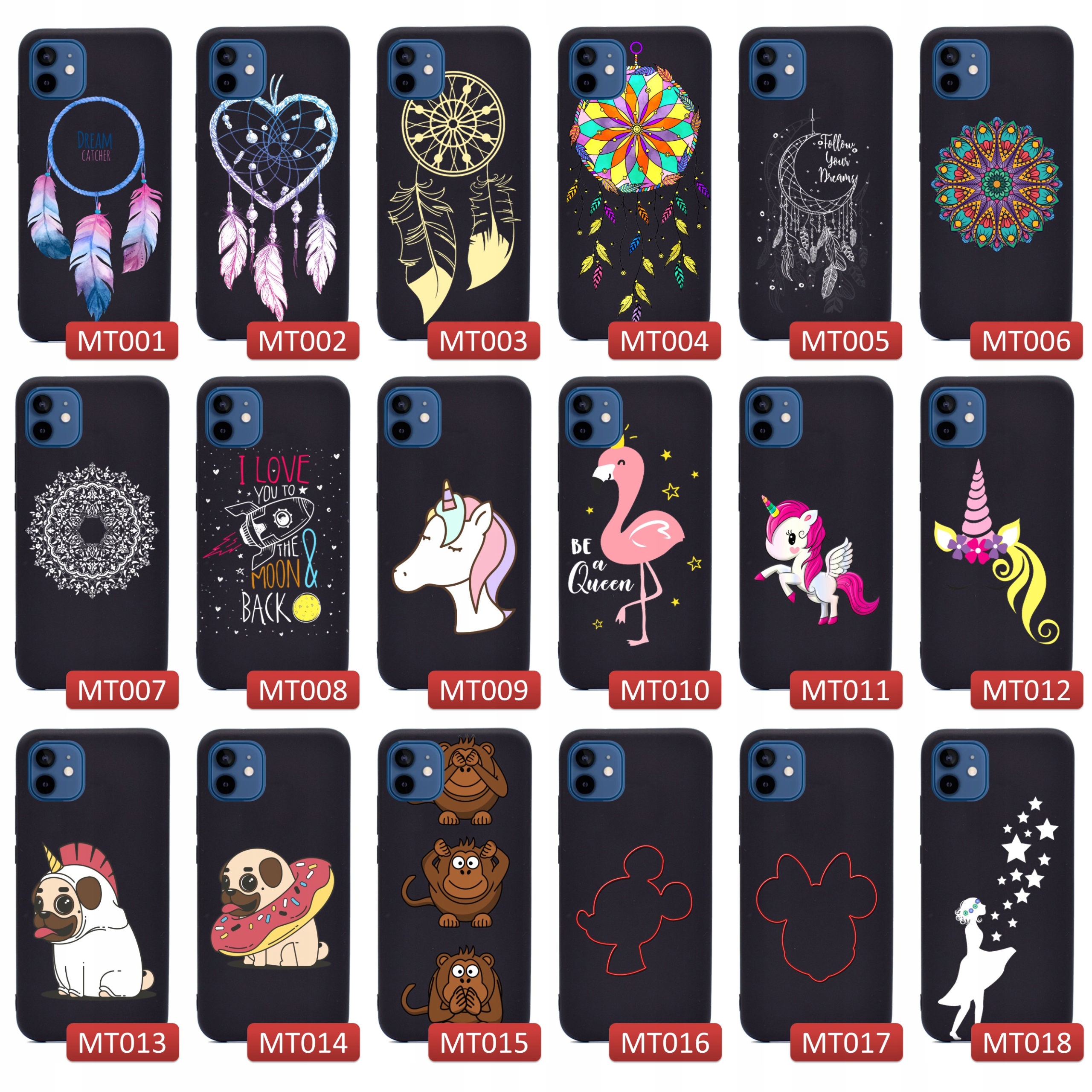 Etui matt case do Iphone 12 Mini WZORY Nadruki Marka Inna