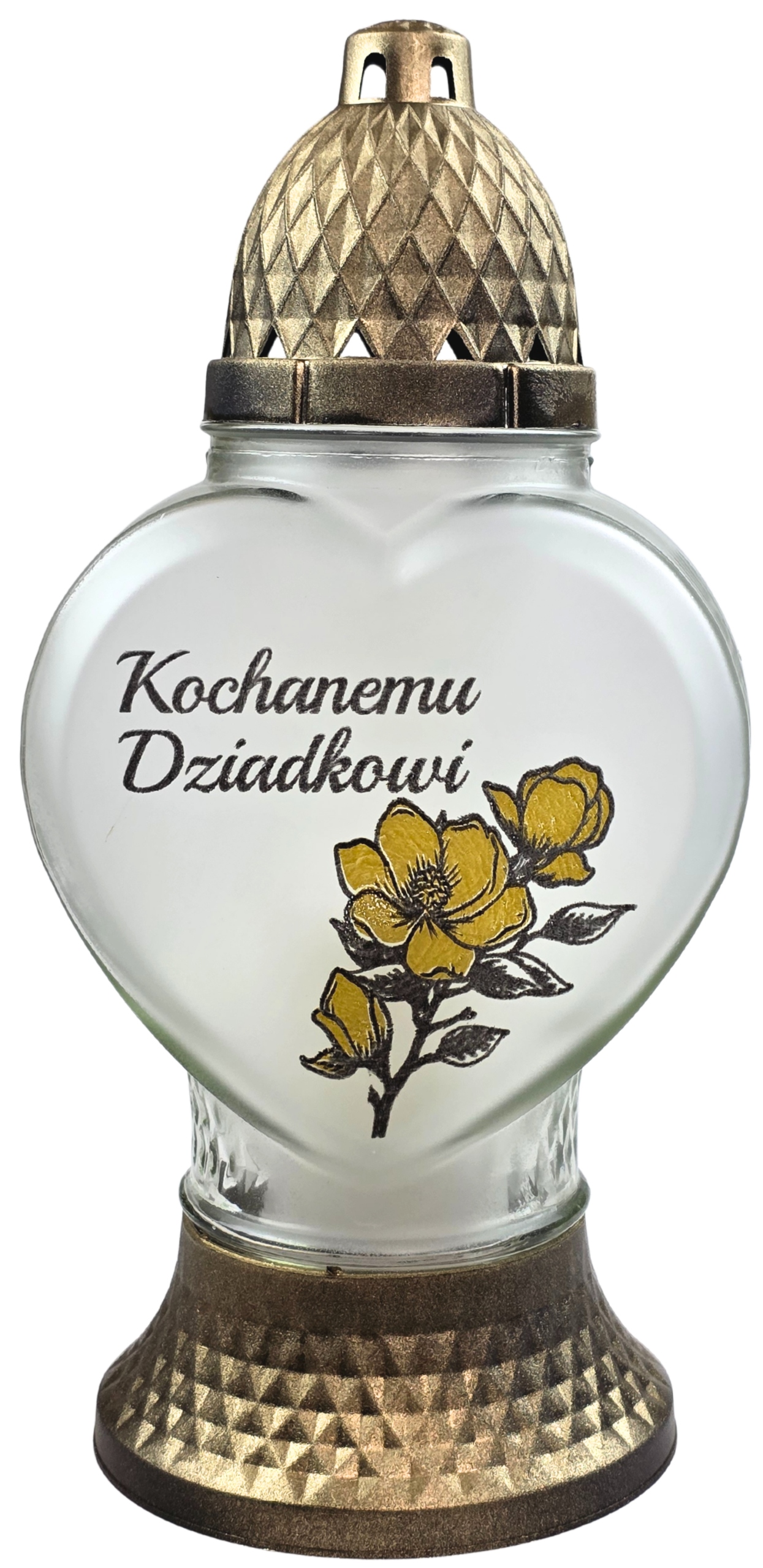 Znicz z nadrukiem KOCHANEMU DZIADKOWI La119 wysokość 27cm