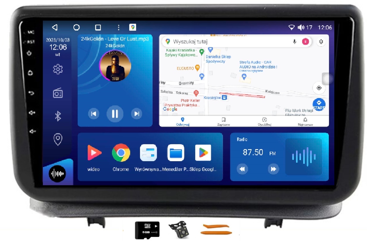 Rádio Android Navigácia M8120 Qled Carplay Lte Gps Renault Clio 3 05-12