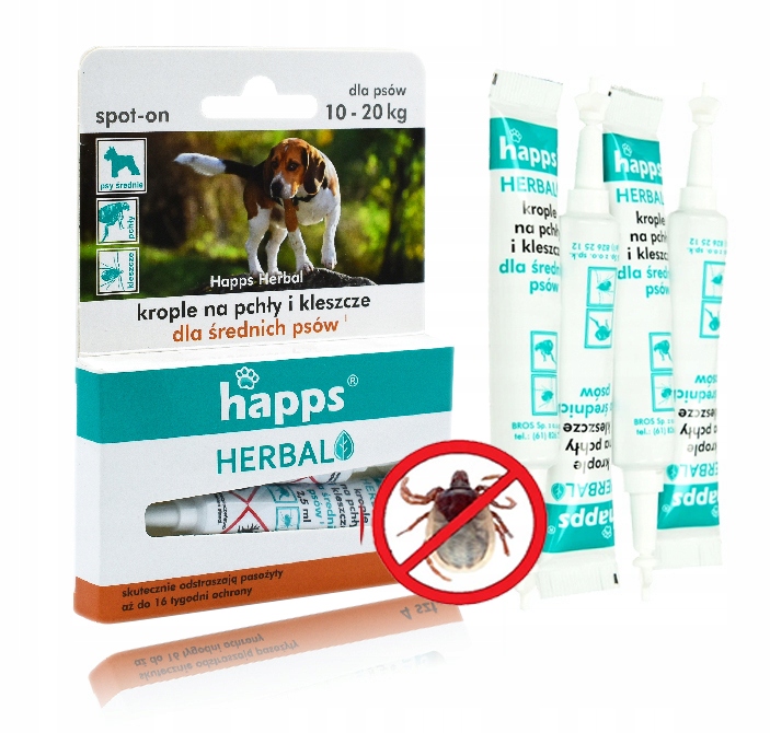 

Happs Krople Na Pchły I Kleszcze Dla Psów 10-20KG