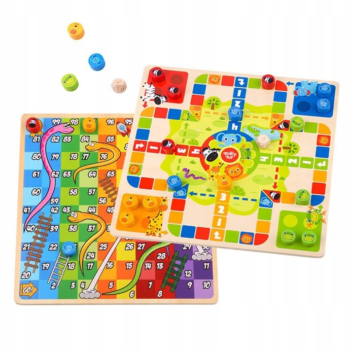 

Tooky Toy Gry Planszowe Logiczne 2w1 Ludo Chińczyk
