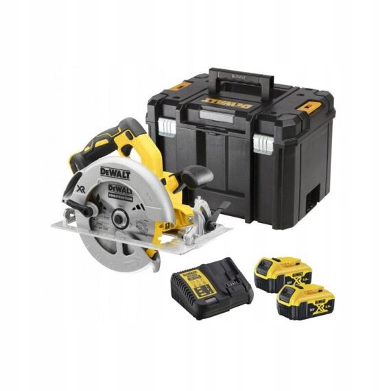 DeWalt DCS570P2 piła tarczowa akumulatorowa 18V/2*5Ah, silnik bezwęglowy, przekrój 64mm