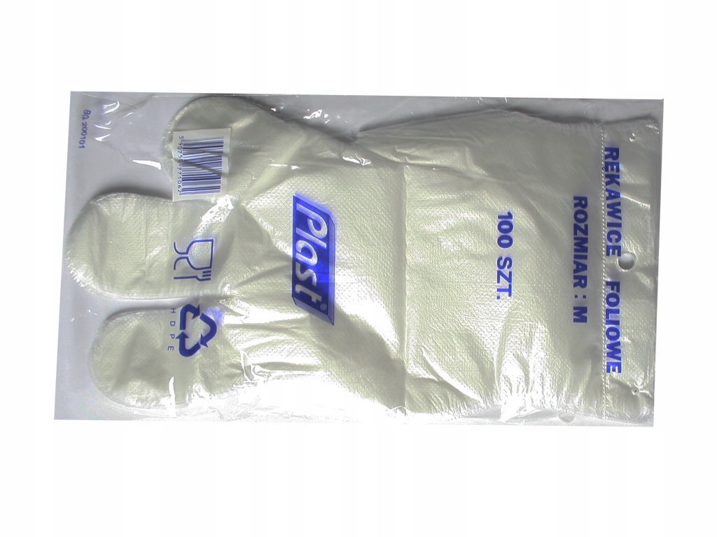 

Rękawiczki foliowe Hdpe Plast zrywki 100 sztuk
